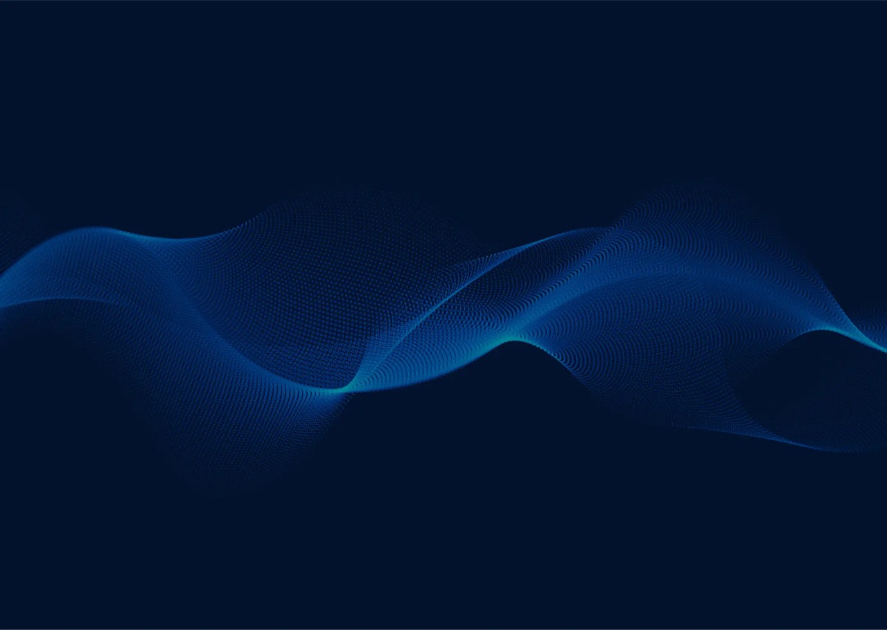 Abstract blue wave background