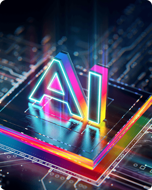 Abstract representation of AI technology