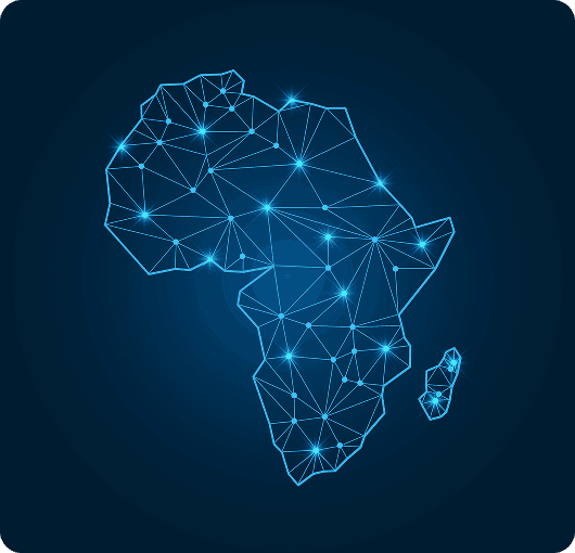 A group of African tech talent collaborating on a project.